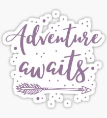 Adventure awaits with arrow Sticker