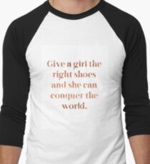Rose gold shoe love Men's Baseball ¾ T-Shirt