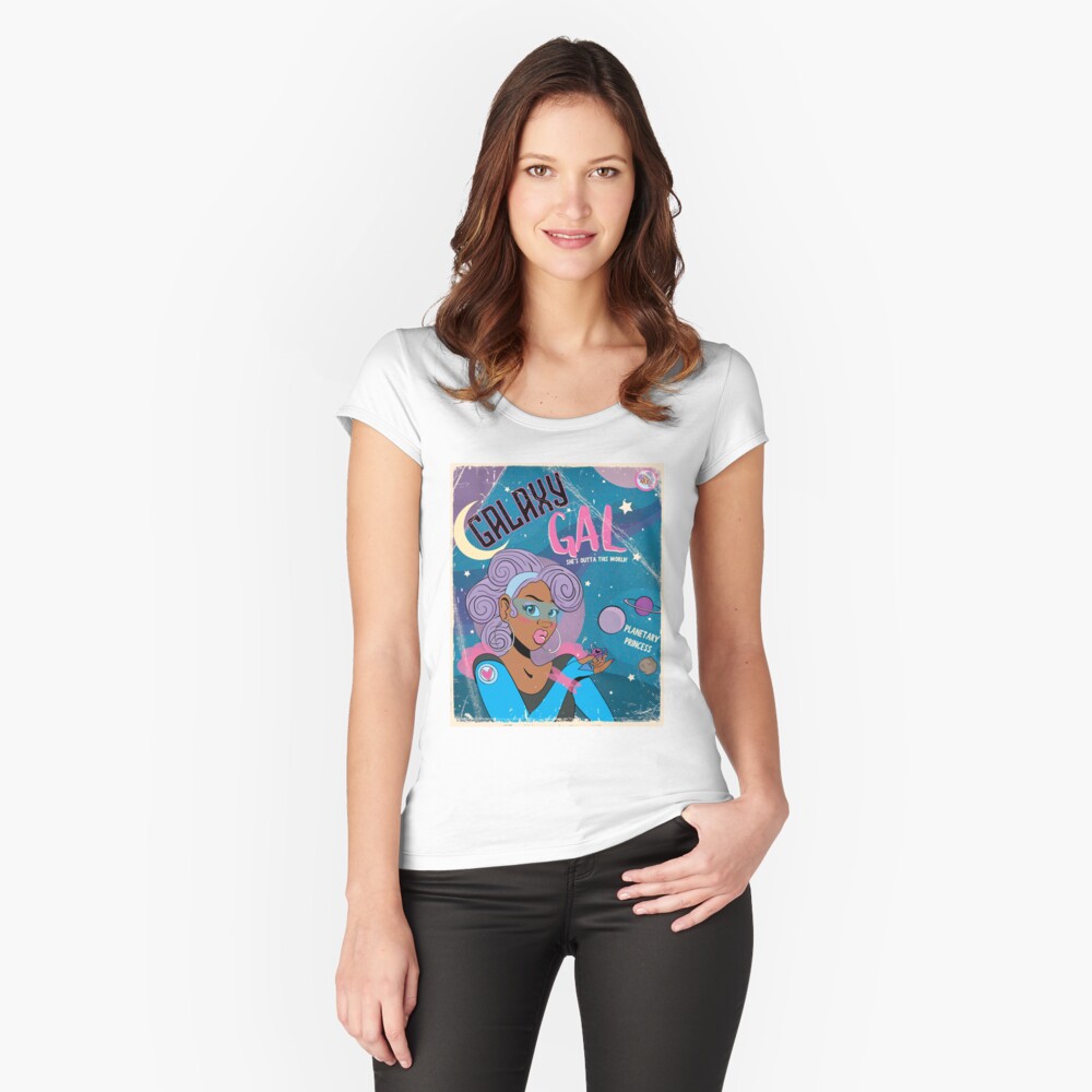 Galaxy Gal Fitted Scoop T-Shirt
