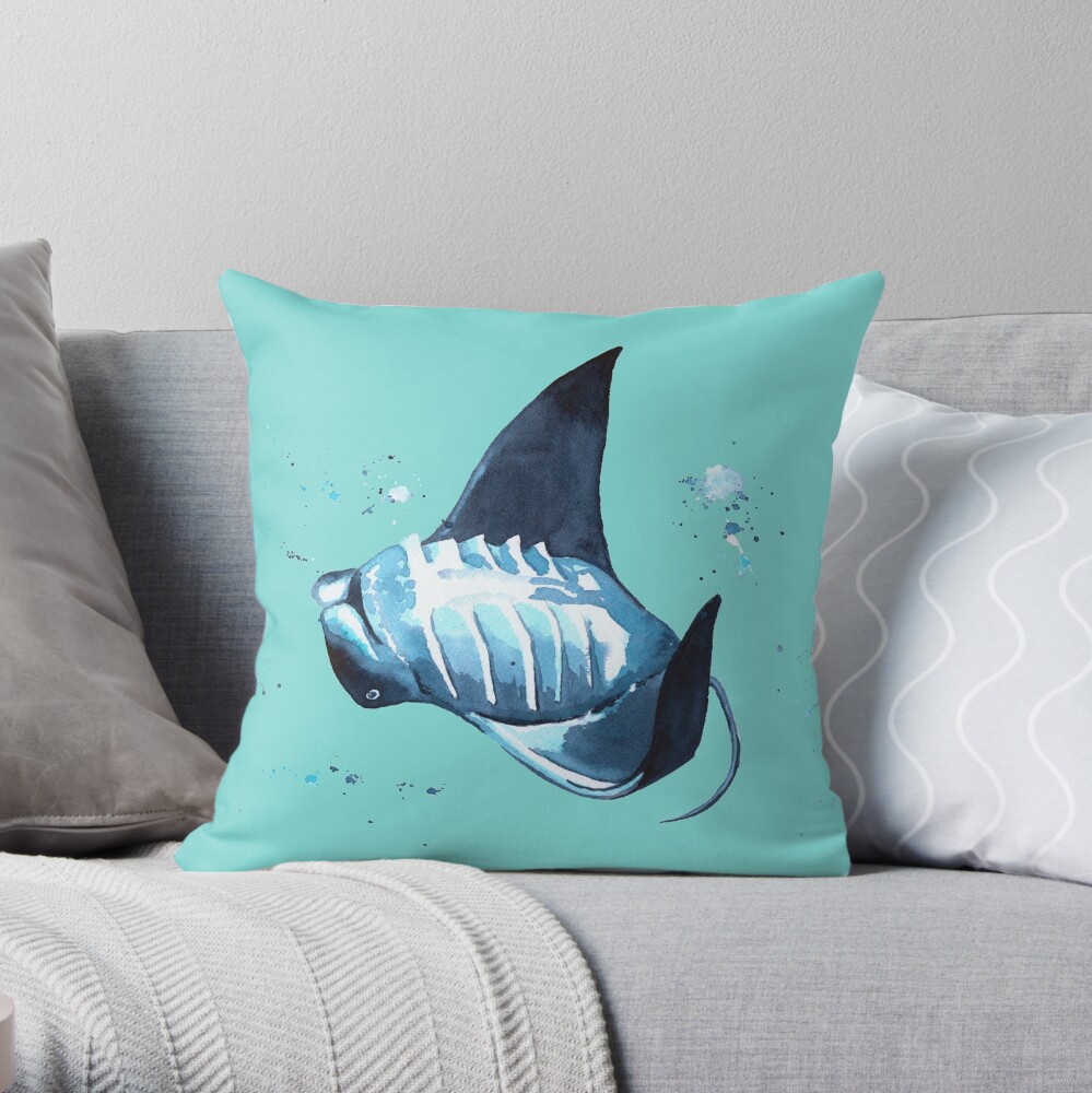 manta ray pillow