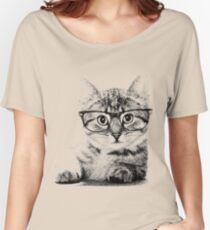 Nerdy Cat Women's Relaxed Fit T-Shirt