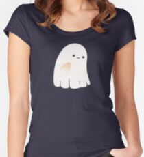 Sad ghost Fitted Scoop T-Shirt