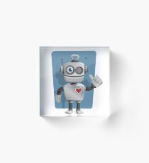 Cute Cartoon Robot Acrylic Block