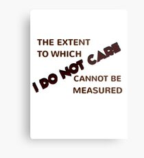 The Extent To Which I Do Not Care Cannot Be Measured Metal Print