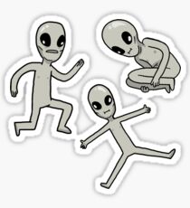 smol aliens sticker set Sticker
