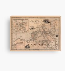 Map of the Northwest Passage 1856 Canvas Print