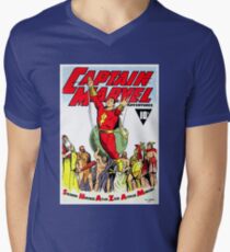 RETRO GOLDEN-AGE COMIC BOOK HERO, MAGIC WORD Men's V-Neck T-Shirt