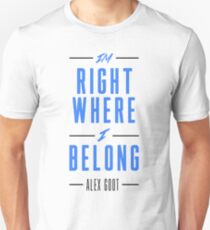 Alex Goot- Right Where I Belong Unisex T-Shirt