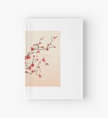 Whimsical Red Cherry Blossom Tree Hardcover Journal