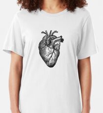 Vintage Heart Anatomy Slim Fit T-Shirt