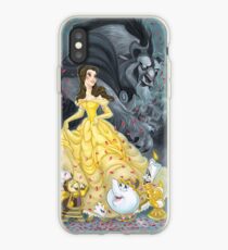 Vinilo o funda para iPhone La bella y la bestia del papel pintado