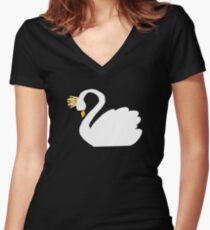 Swan Queen Sweater Women's Fitted V-Neck T-Shirt