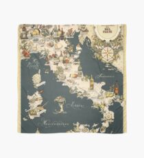 Gastronomic Map of Italy 1949 Scarf