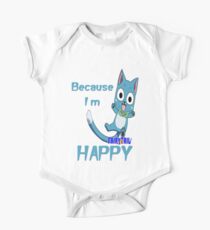 Because I'm Happy Short Sleeve Baby One-Piece