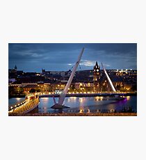 The Peace Bridge - Derry City Photographic Print