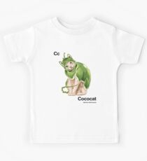 Cc - Cococat // Half Cat, Half Coconut Kids Tee
