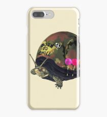 "Born to Chill" Full Metal Snail Turtle iPhone 7 Plus Case