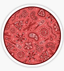 Microbes - Red / Pink Sticker