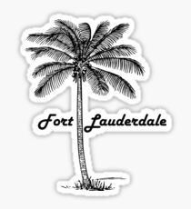 Black and White Fort Lauderdale & Palm design Sticker