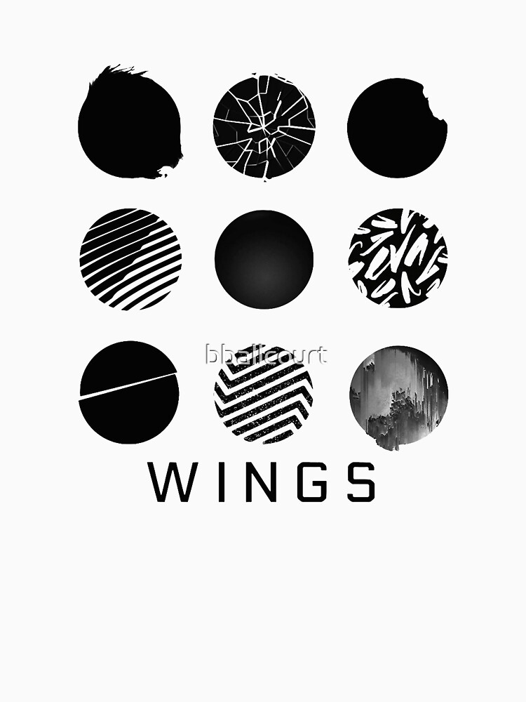 "BTS- Wings - All Logos" Classic T-Shirt by bballcourt ...