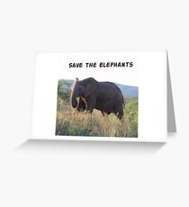 Save the Elephants Greeting Card
