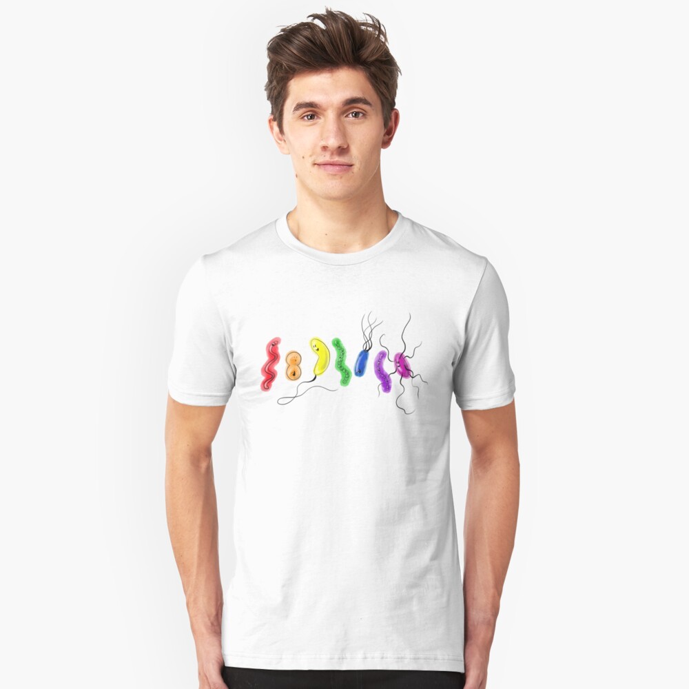 Pride Rainbow Bacteria Slim Fit T-Shirt