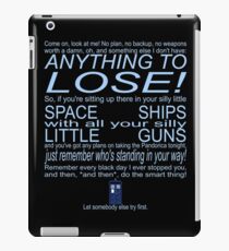 The Doctor's Speech at the Pandorica iPad Case/Skin
