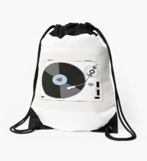 Retro Record Player Drawstring Bag
