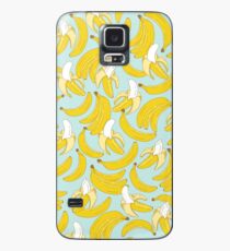 Funda/vinilo para Samsung Galaxy Patrón de plátano sobre fondo turquesa