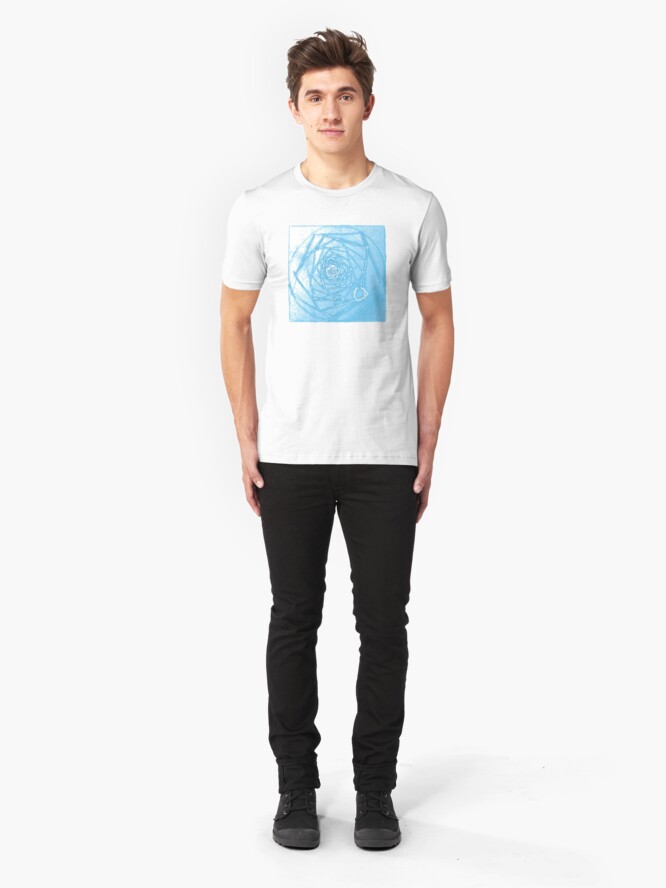 Alternate view of Magical Blue Fractal Depth Tee Slim Fit T-Shirt