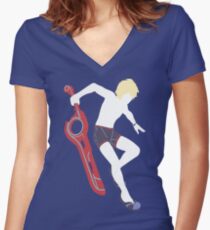 Beach Shulk Vector Women's Fitted V-Neck T-Shirt