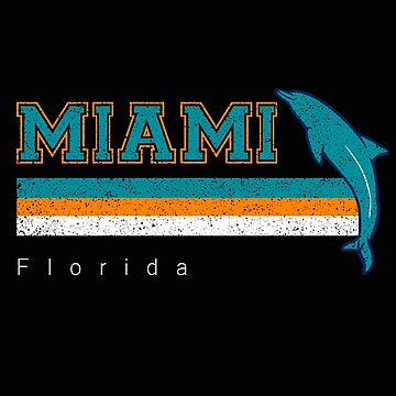 Miami Sports Poster, Miami Dolphins, Marlins, Heat, Florida