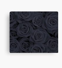 Black Spectacular Roses Canvas Print