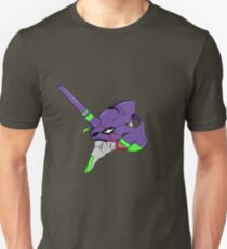 Evangelion Einheit 1 Kopf Slim Fit T-Shirt