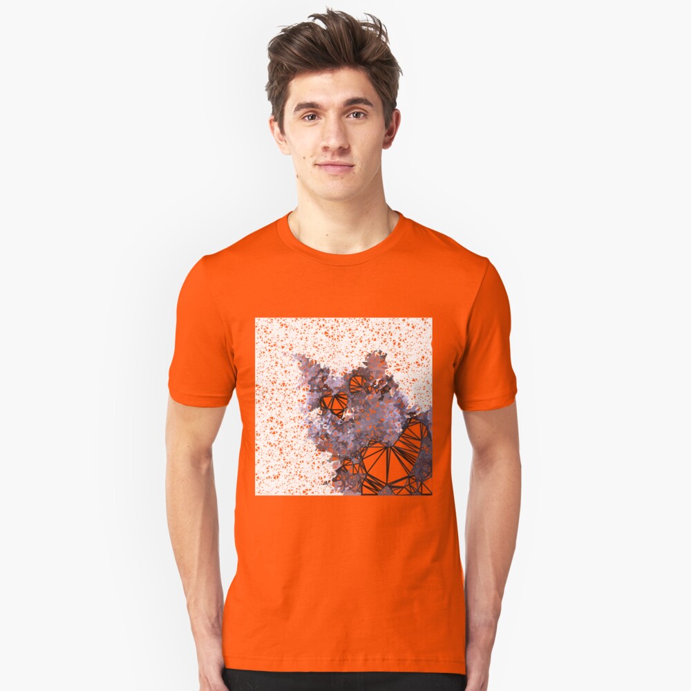Red Black Cat #Polygonized Slim Fit T-Shirt