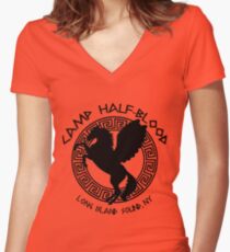 camp half blood Women's Fitted V-Neck T-Shirt