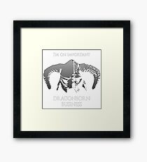 Skyrim | Dragonborn Business Framed Print
