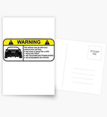 Toyota 86 Warning Drift Postcards