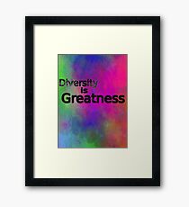 Lámina enmarcada Diversity is Greatness multicolor