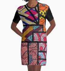 African print Graphic T-Shirt Dress