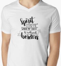 Spirit Lead Me Where My Trust Is Without Borders Men's V-Neck T-Shirt