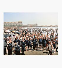Hands up to the camera! on the beach at Atlantic CIty, NJ, 1905 Photographic Print
