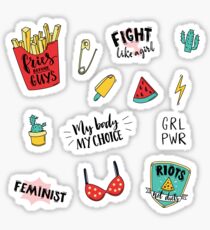 Feminism stickers set Sticker