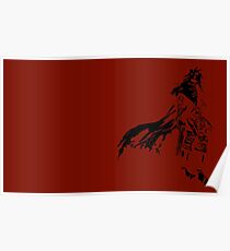 Vincent Valentine Minimalist Red Poster