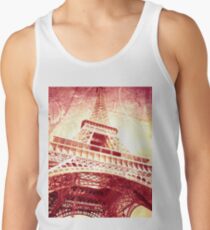 Eiffel Tower in Crimson and Yellow Tank Top