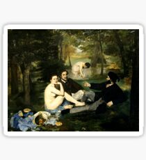 Mittagessen auf dem Gras Manet Sticker