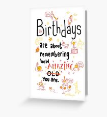 Tarjeta de felicitación ¡De qué se trata el cumpleaños!
