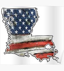 Louisiana USA Flagge Poster