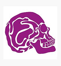 stylized colored human skull Photographic Print