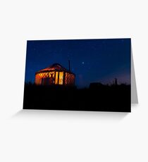 Nacht Jurte. Grußkarte